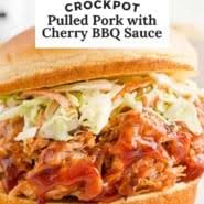 slow cooker pulled pork with cherry bbq