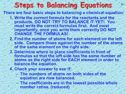 steps to balancing equations