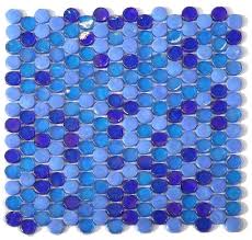Na Ocean Penny Round Glass Mosaic