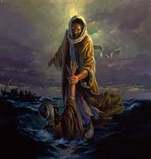 They didn't know who it was on the sea, but when they saw it was jesus, peter walked on the water to see him! Streams Of The River Luigi Santucci On Peter Walking On The Water