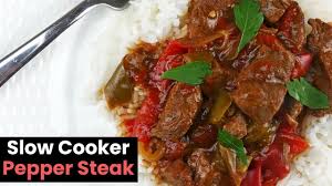 slow cooker pepper steak slow cooking