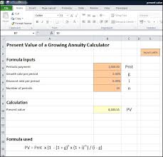 16 Present Value Of A Growing Annuity Calculator V 1 0d