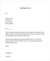 Resignation Letter Template In P Format For Resignation Letter In