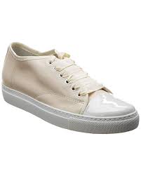 Amazon Com Lanvin Cap Toe Leather Sneaker 39 White