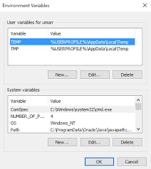 how to edit environment variables in