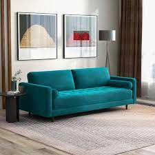 Mid Century Modern Comfy Velvet Sofa