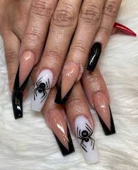 30 trendy halloween spider nail art