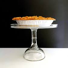 Vintage Cake Stand Clear Glass Dessert