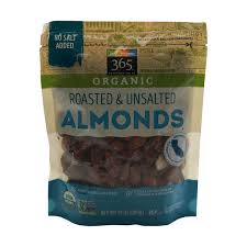 organic roasted and unsalted almonds