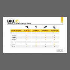 table chart template free vectors