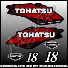 tohatsu 18 hp outboard decals ebay