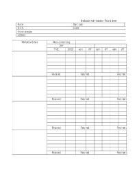 Medication Schedule Template 8 Free Word Excel Format