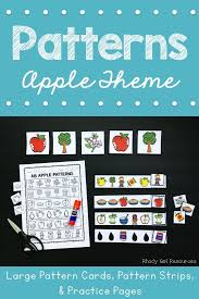 Pattern Cards Apples Kindergarten Card Patterns Apple