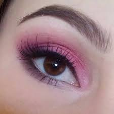 alluring rosy eyes makeup for brown eyes