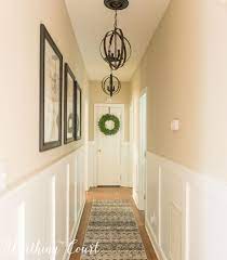 long dark hallway makeover before and