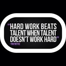 Hard work quotes images by famous people. Hard Work Beats Talent Quote