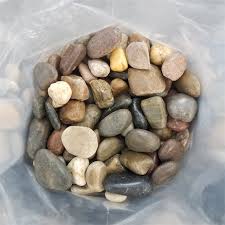 mixed polished pebbles river stone