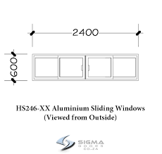 Aluminium Sliding Window Size 2400 X