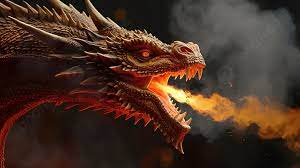 fire breathing dragons background image