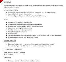 Cover Letter For Phlebotomist Inspirational No Experience Resume