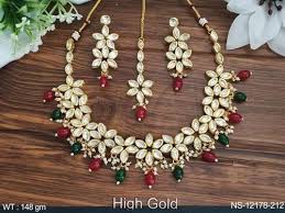 kundan jewelry high gold polish
