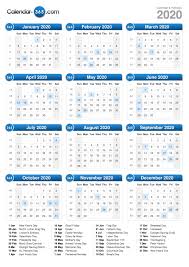 Time And Date Calendar 2020 Free Printable Calendar