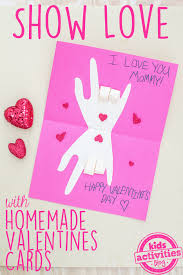 This is a 3d hearts handmade valentine's day pop up card that you can easily make at ho. Say I Love You With Homemade Sign Language Valentines For Kids