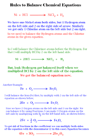 Balancing The Chemical Equations Using