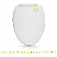 White Plastic Toilet Seat Cover Oval Shape