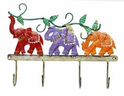 Handcrafted Metal Hook Elephant For