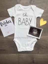 Oh Baby Onesie Baby Announcement Onesie Bodysuit Pregnancy