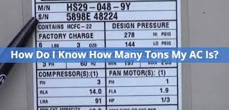 how do i know how many tons my air