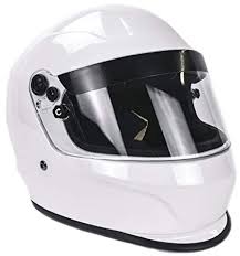Snell Sa2015 Full Face Racing Helmet White Medium