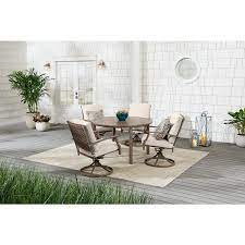 Hampton Bay Geneva 5 Piece Brown Wicker