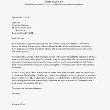 Sample Email Cover Letter For A Volunteer Position