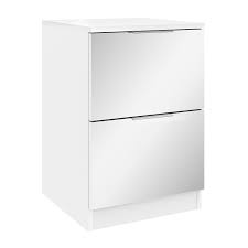 Typically a small lenora bedside chest of drawers measures 615mm high x 515mm wide x. Echo Mirrored Two Drawer Bedside Table