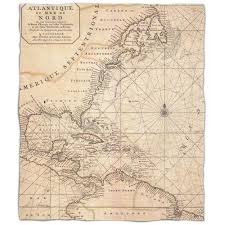 Island Girl Old World Nautical Chart Fleece Throw Blanket