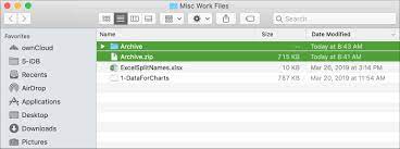 zip and unzip files and folders on mac