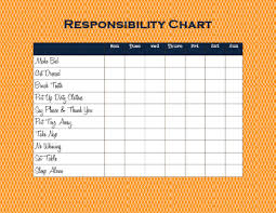 Responsibility Chart For 4 Year Old Free Printable