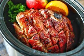 crockpot ham with maple brown sugar glaze