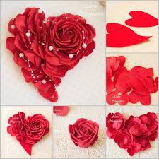 How To Diy Felt Rose Heart Wall Decor