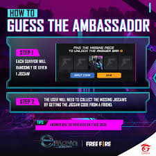 Garena free fire has created a web page on their website for applying redeem codes called free fire reward page. Turtorial Guess The Ambassador How Free Fire Europe Facebook