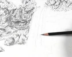 how to draw a waterfall in a beautiful