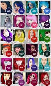 Crazy Color Hair Dye Colour Chart Hair Coloring