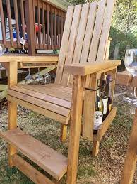 Tall Adirondack Chairs With Wine Glass
