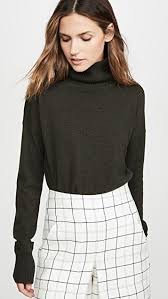 Relaxed Mock Neck Cashmere Sweater