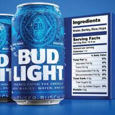 bud light to debut nutritional label on