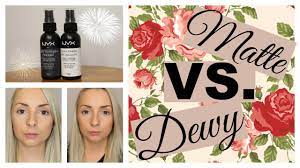 matte vs dewy makeup setting sprays