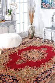lal medallion kirman wool rugs with