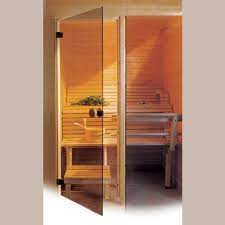 modern sauna glass door